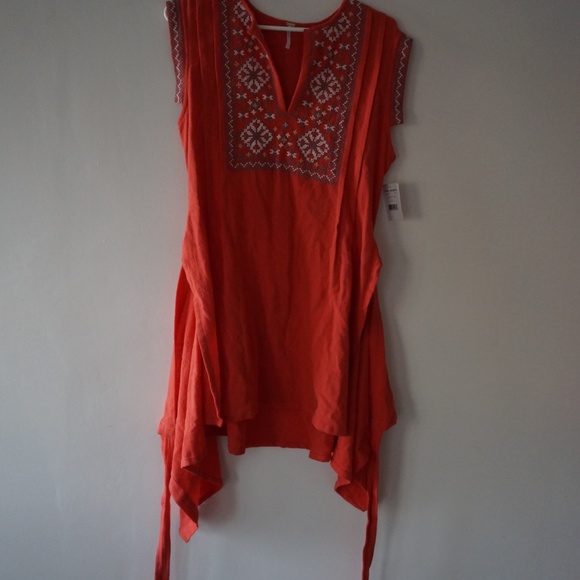 nwtFree People Running Wild Embroidered Mini Dress - Picture 2 of 7